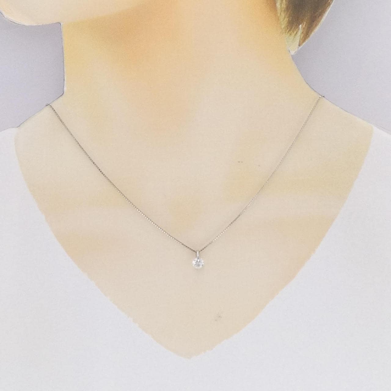 PT Solitaire Diamond Necklace 0.566CT