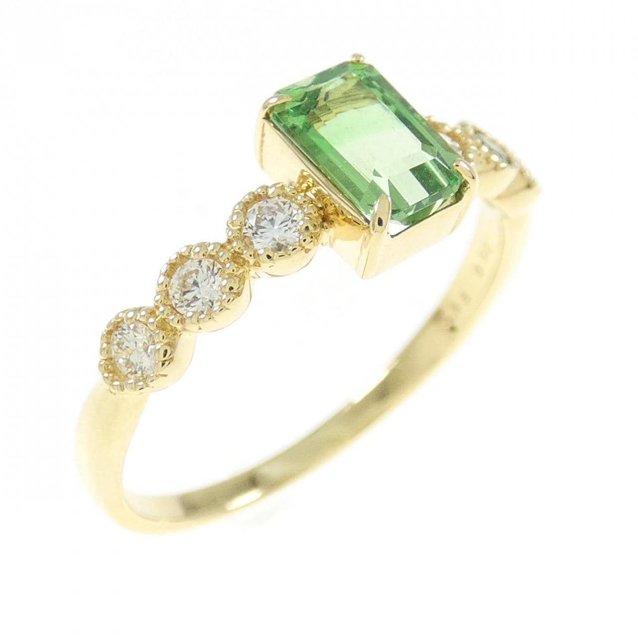 K18YG Green Garnet Ring 0.69CT