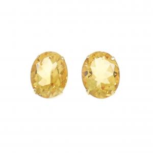 K18YG シトリン ピアス 4.00CT