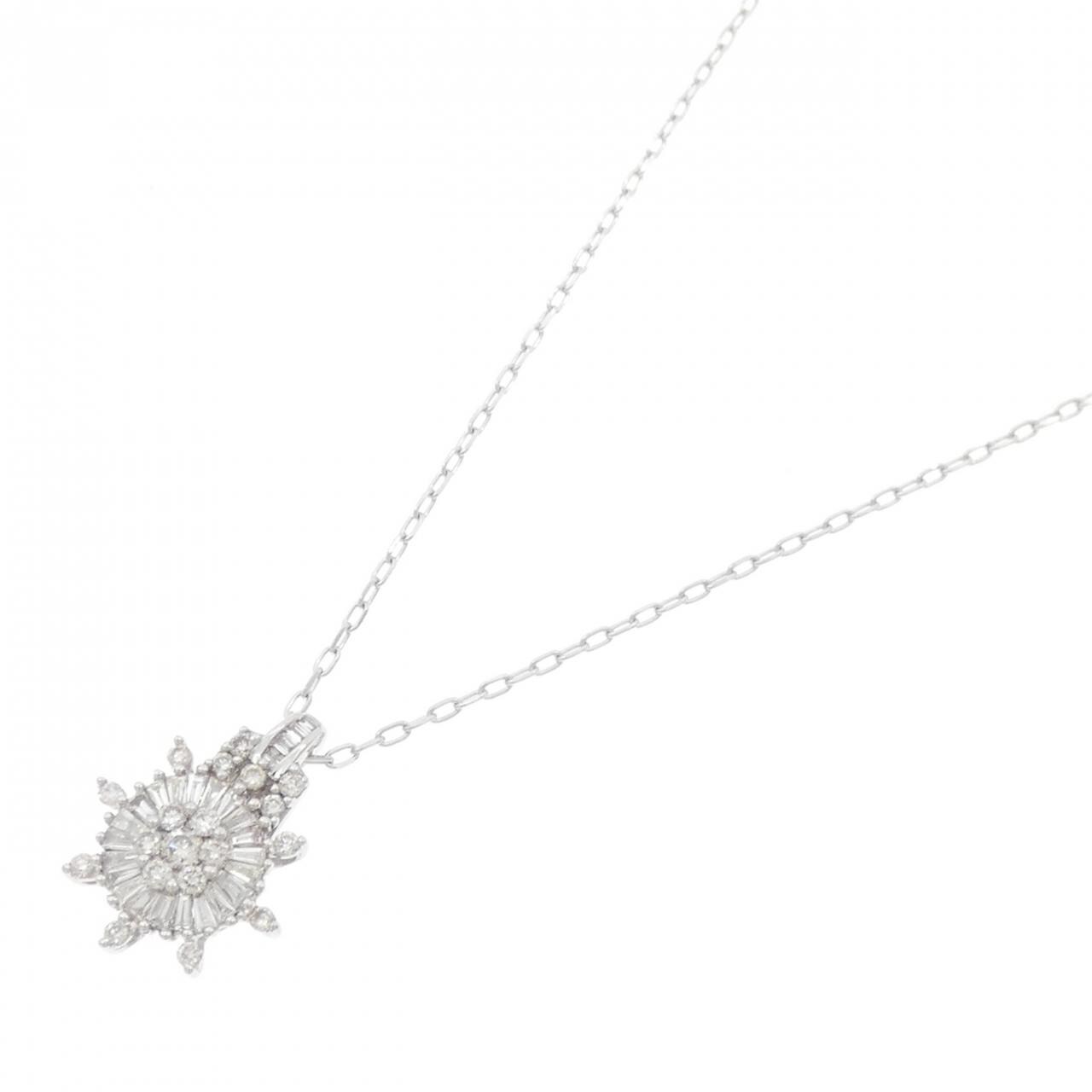 K18WG ダイヤモンド ネックレス 0.29CT