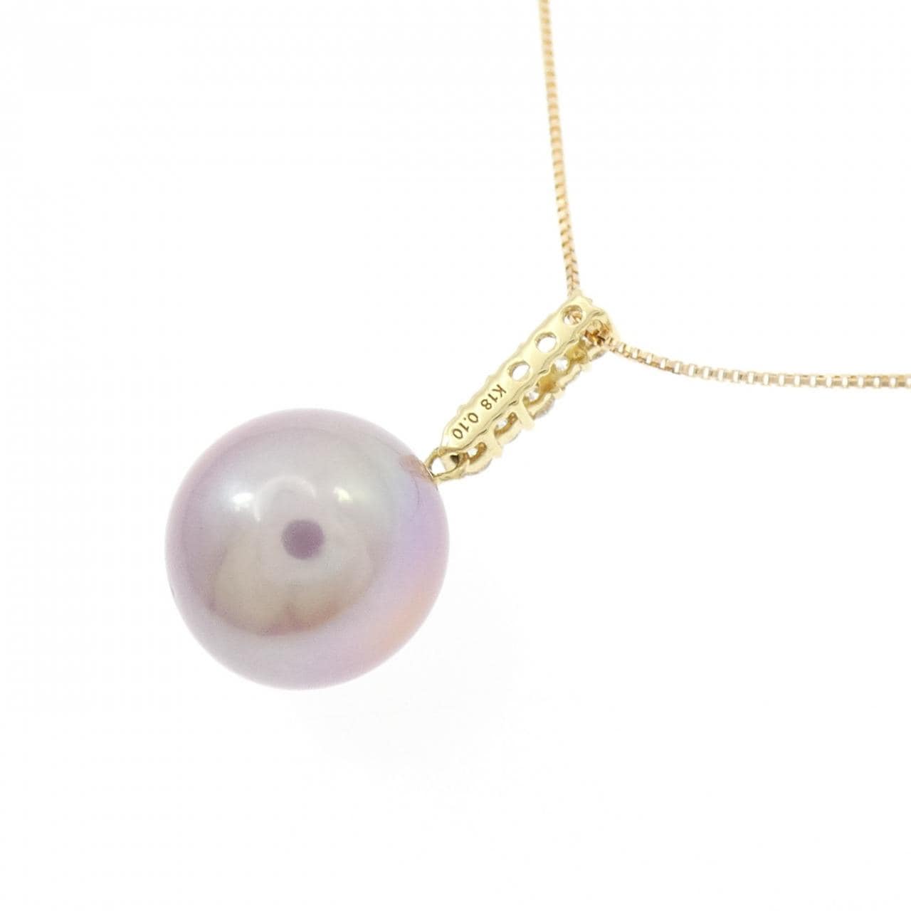 K18YG 淡水パール ネックレス 10.5mm