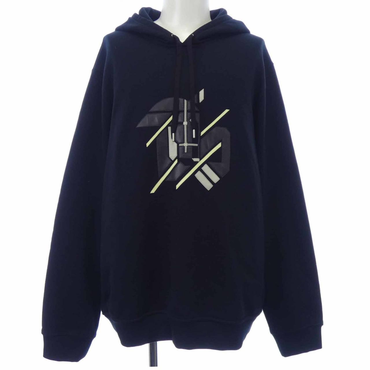 エルメス HERMES フーデッドパーカ レザーパッチ　シュヴォー･アン･シンメトリー *31-5764 パーカー