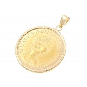 K18YG(枠) コイン ペンダント