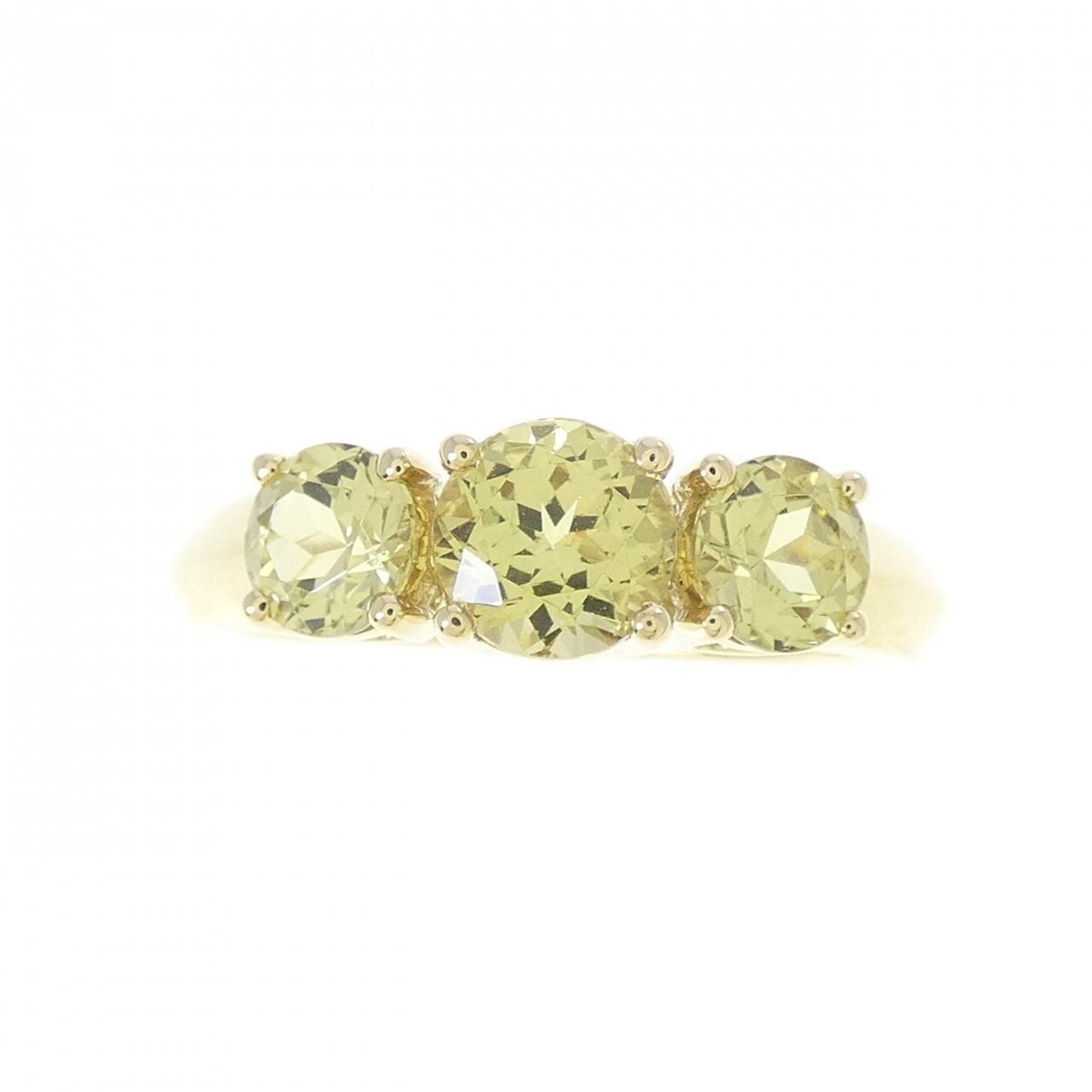 K18YG グリーンガーネット リング 1.50CT