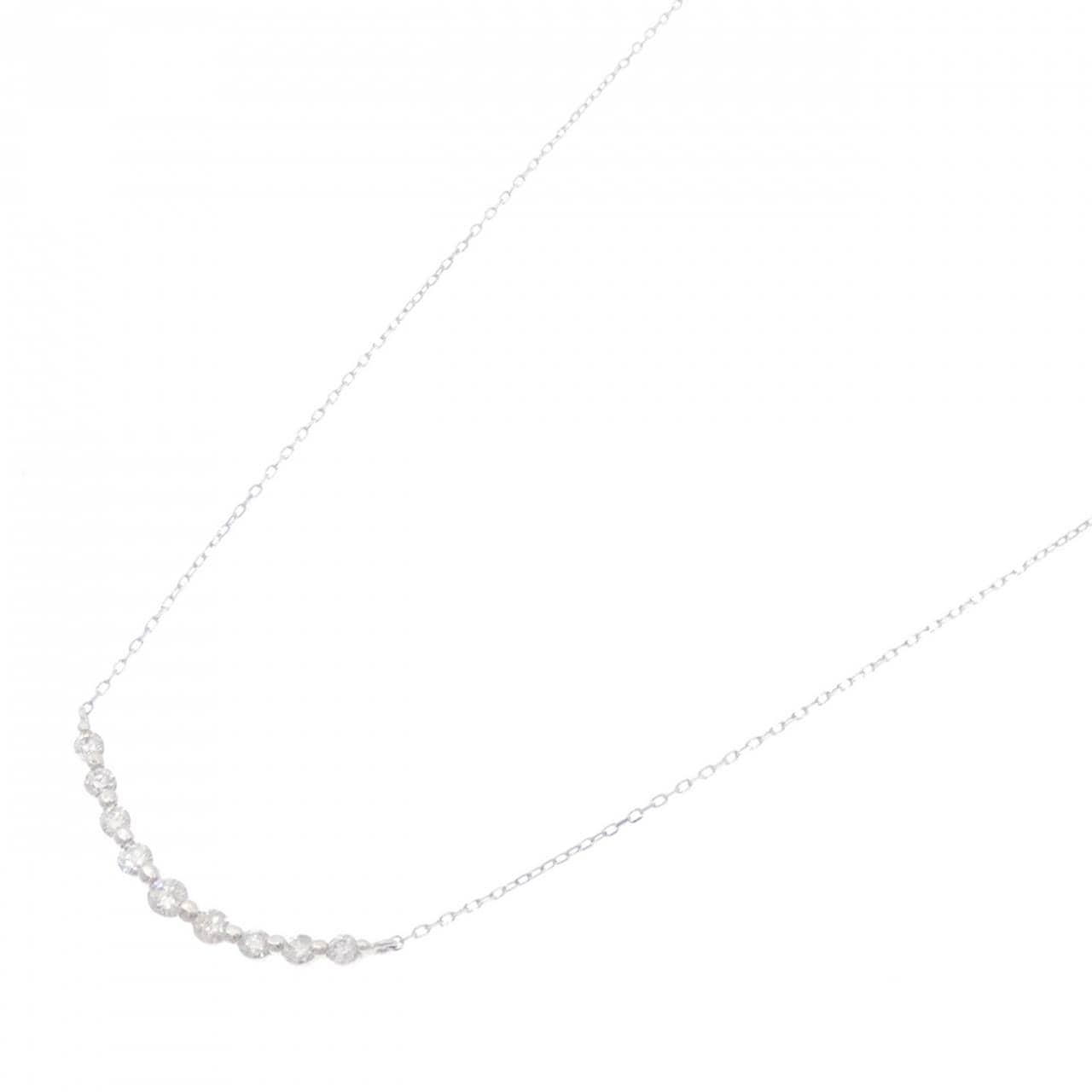 K18WG ダイヤモンド ネックレス 0.20CT