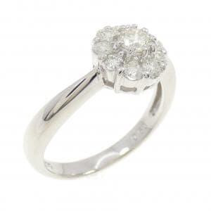 PT900 フラワー ダイヤモンド リング 0.50CT