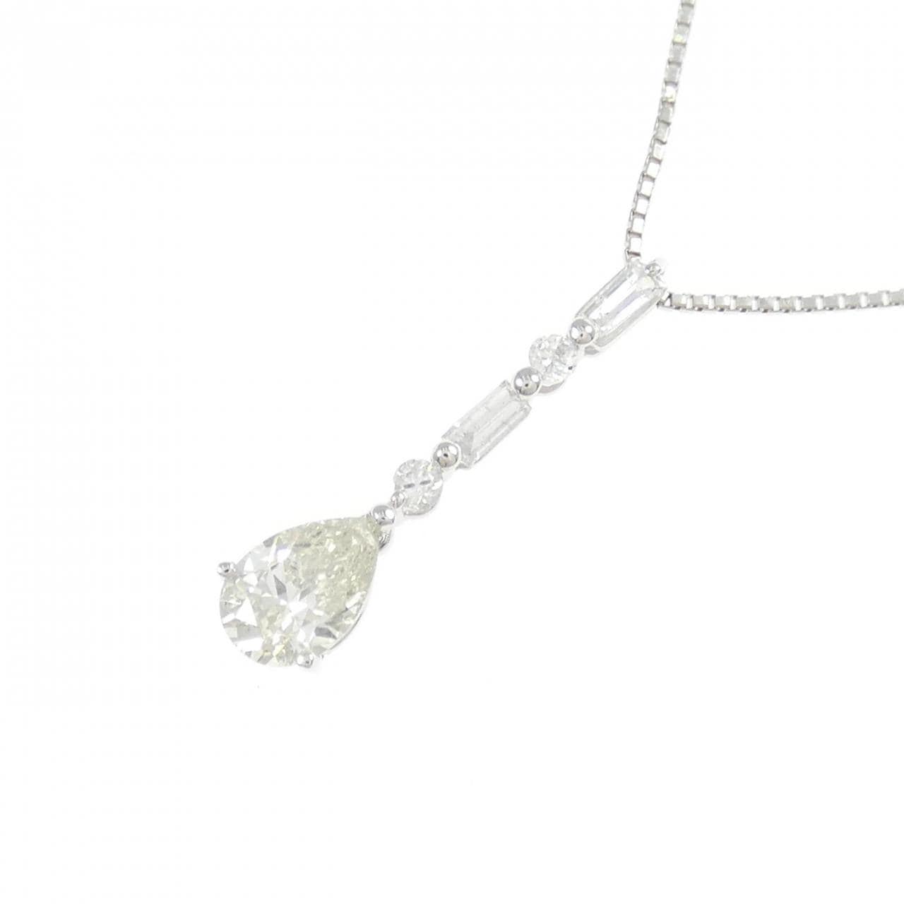 K18WG ダイヤモンド ネックレス 0.75CT