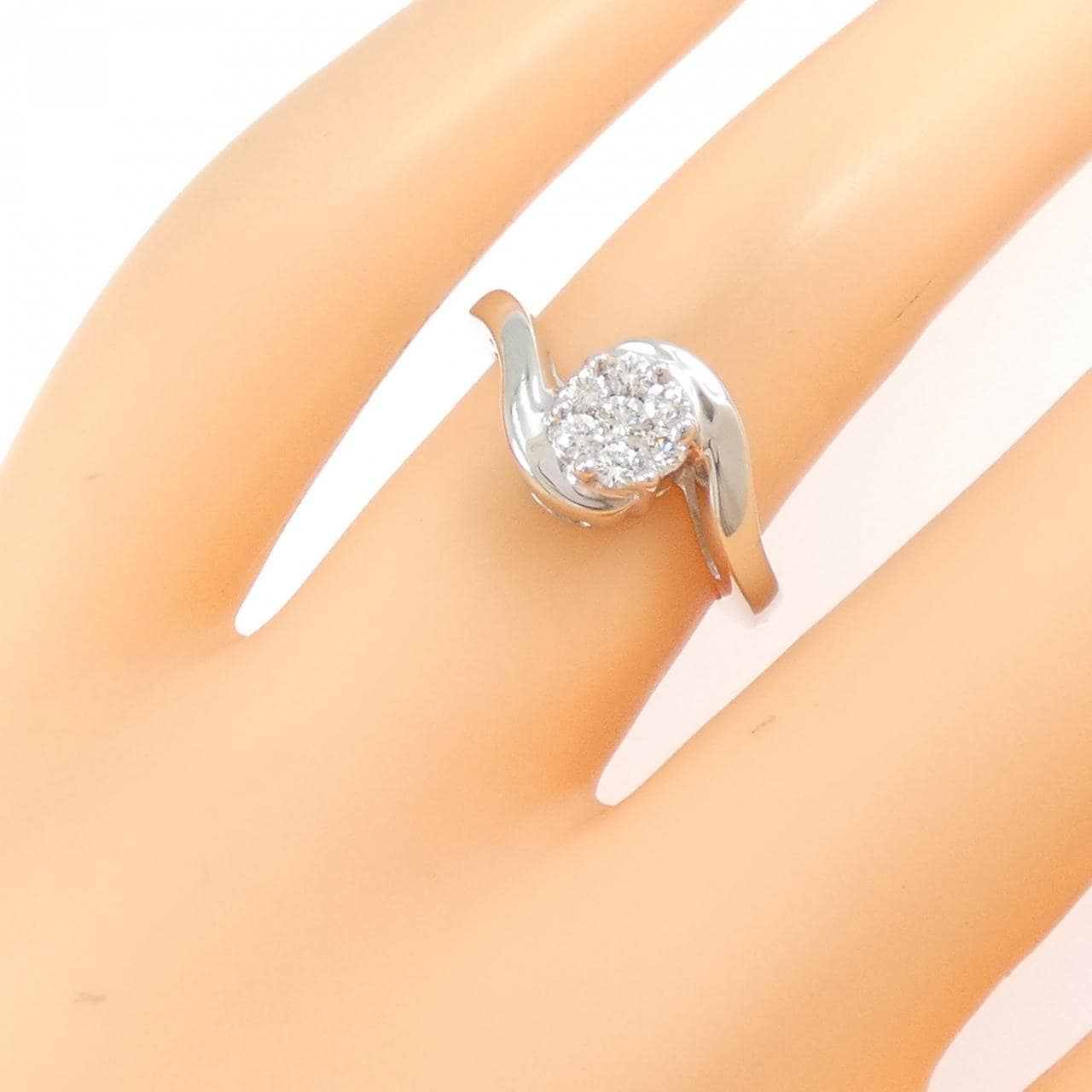 K18WG ダイヤモンド リング 0.25CT