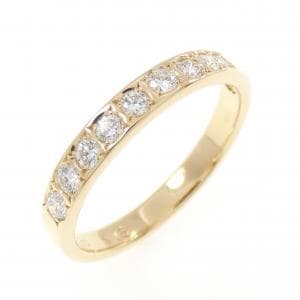 K18YG ハーフエタニティ ダイヤモンド リング 0.20CT