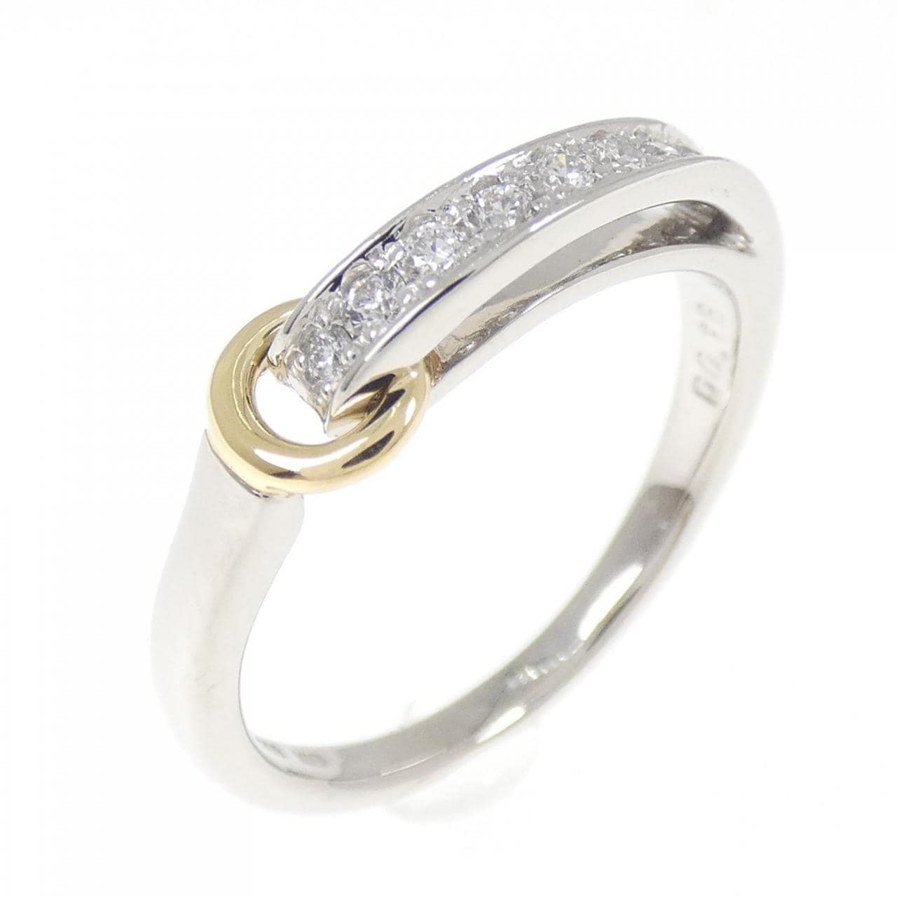 PT900/K18YG ダイヤモンド リング 0.18CT