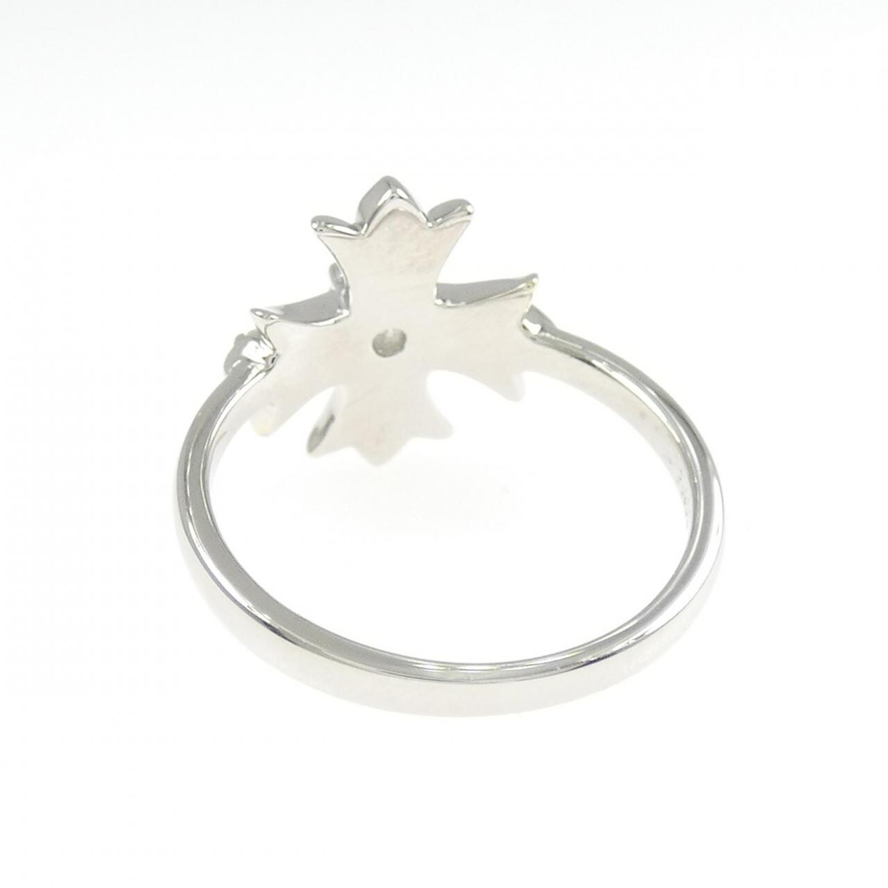 PT950 クロス ダイヤモンド リング 0.20CT