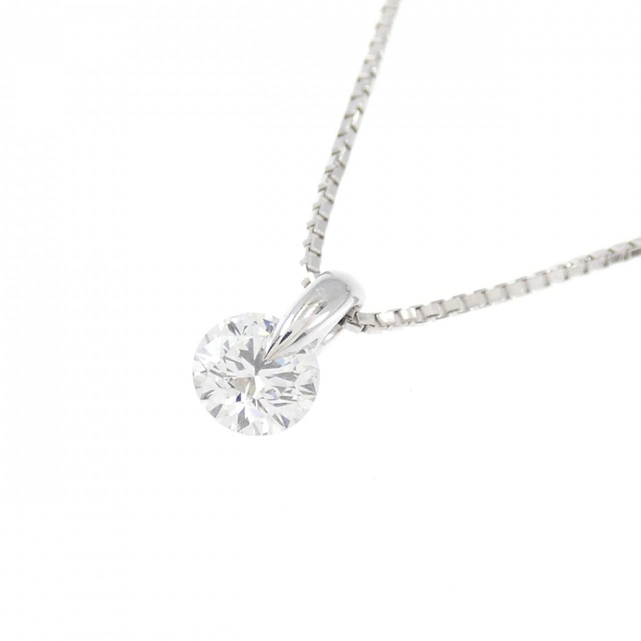 PT900/PT850 ソリティア ダイヤモンド ネックレス 0.272CT
