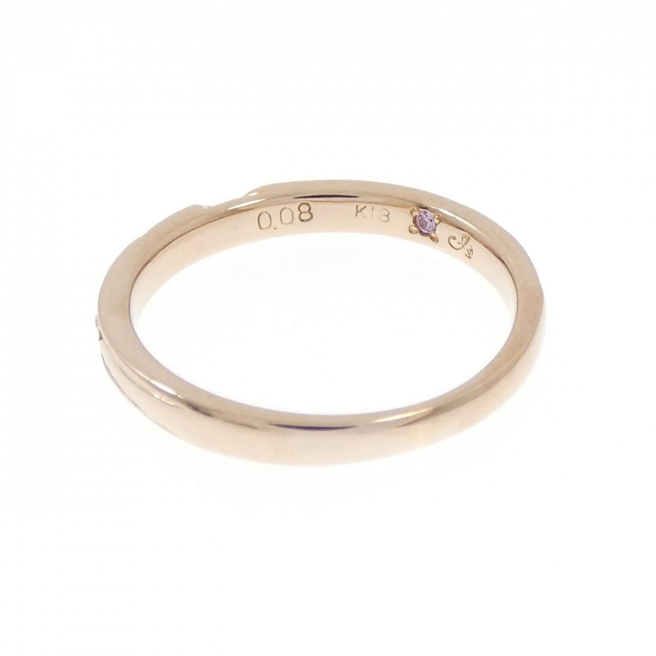 K18PG ダイヤモンド リング 0.08CT
