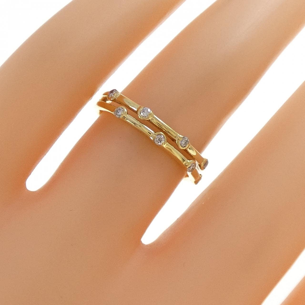 K18YG ダイヤモンド リング 0.10CT