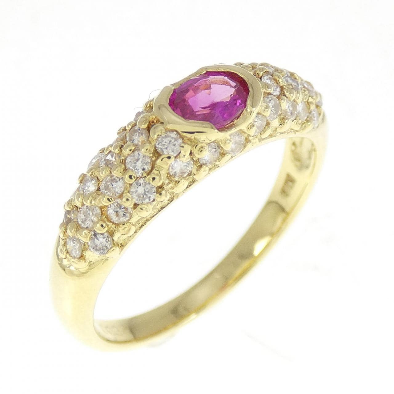 K18YG红宝石戒指0.27CT