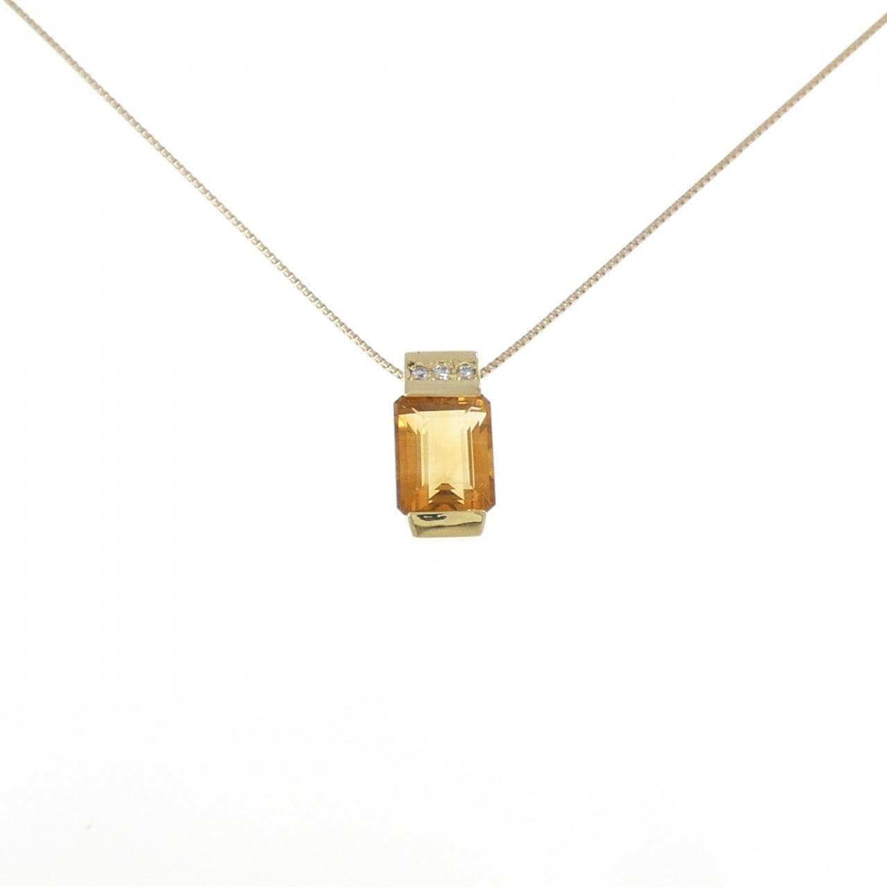 K18YG シトリン ネックレス