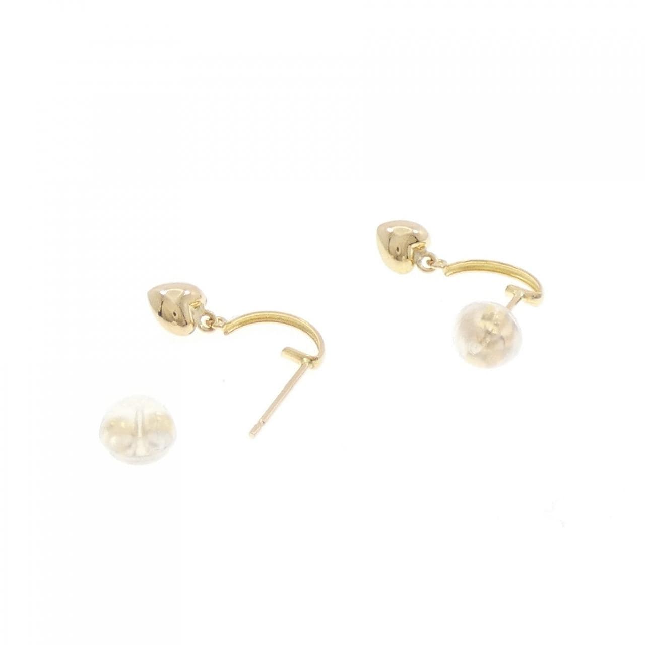 K18YG ハート ピアス