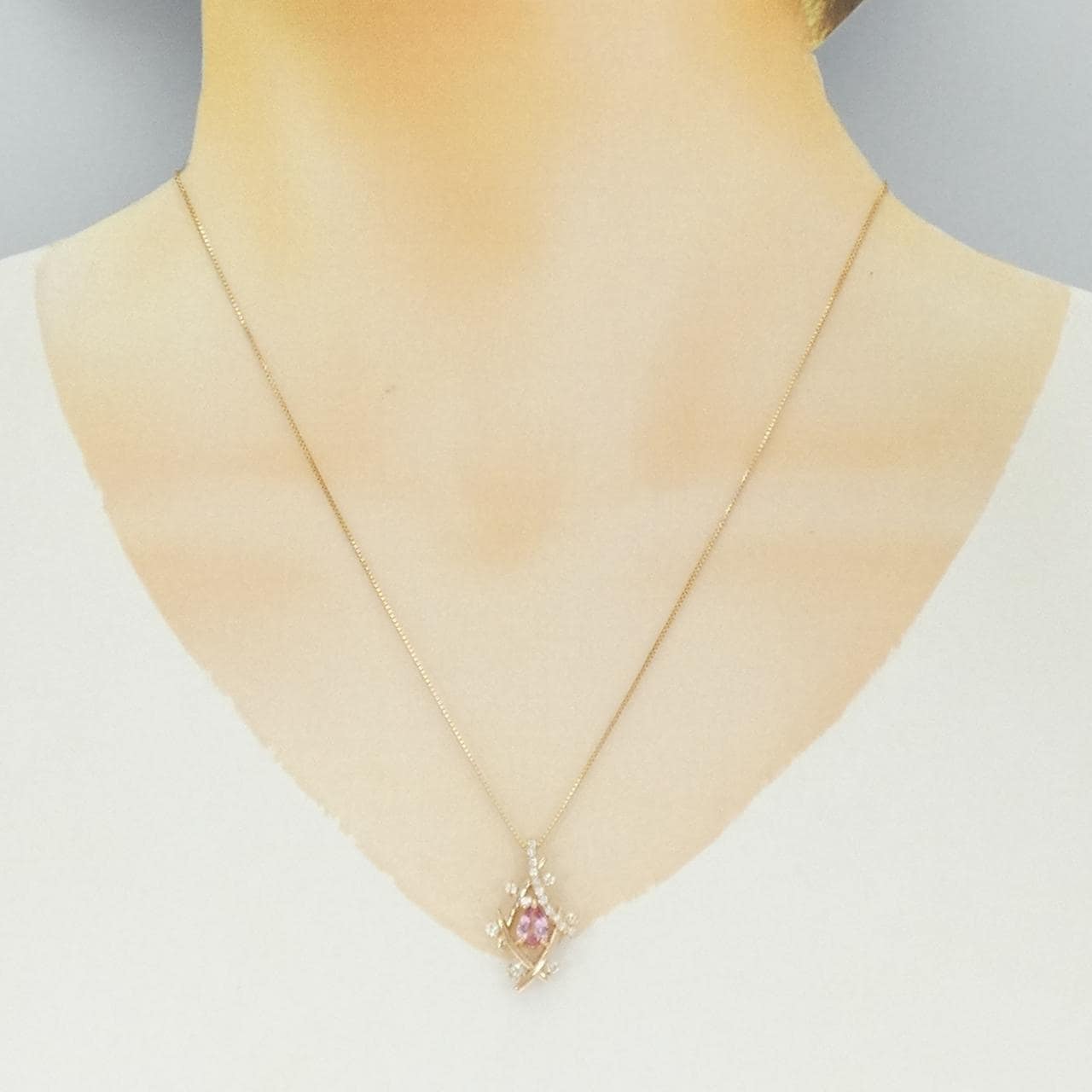 K18PG サファイヤ ネックレス 0.560CT