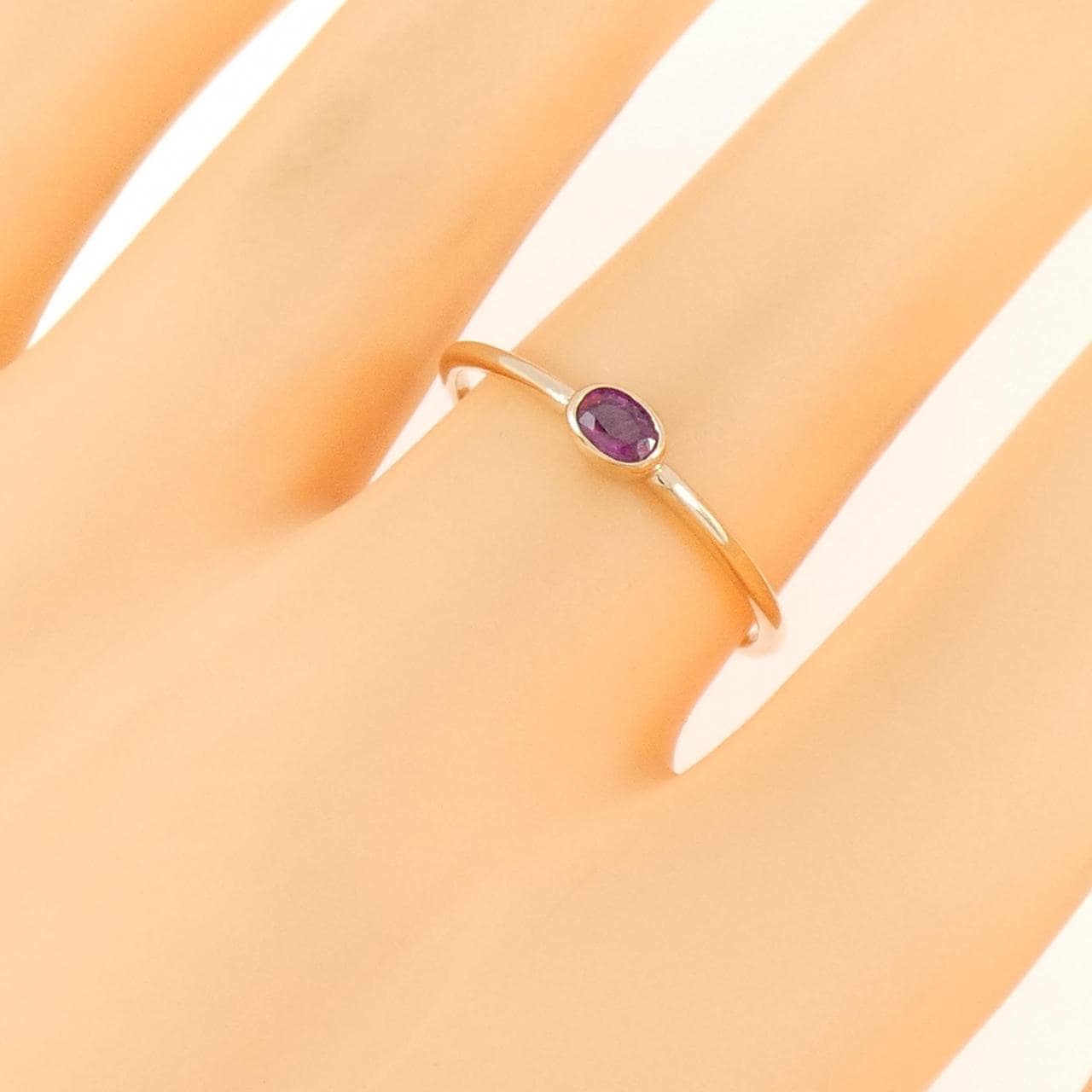 K18PG ルビー リング 0.17CT