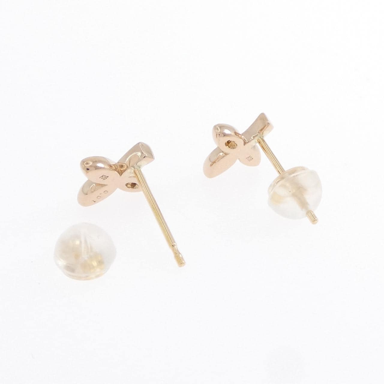K18PG/K18YG ダイヤモンド ピアス 0.01CT