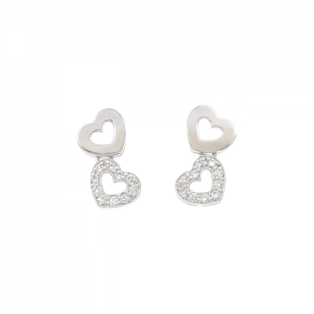 ポンテヴェキオ ハート ダイヤモンド ピアス 0.28CT