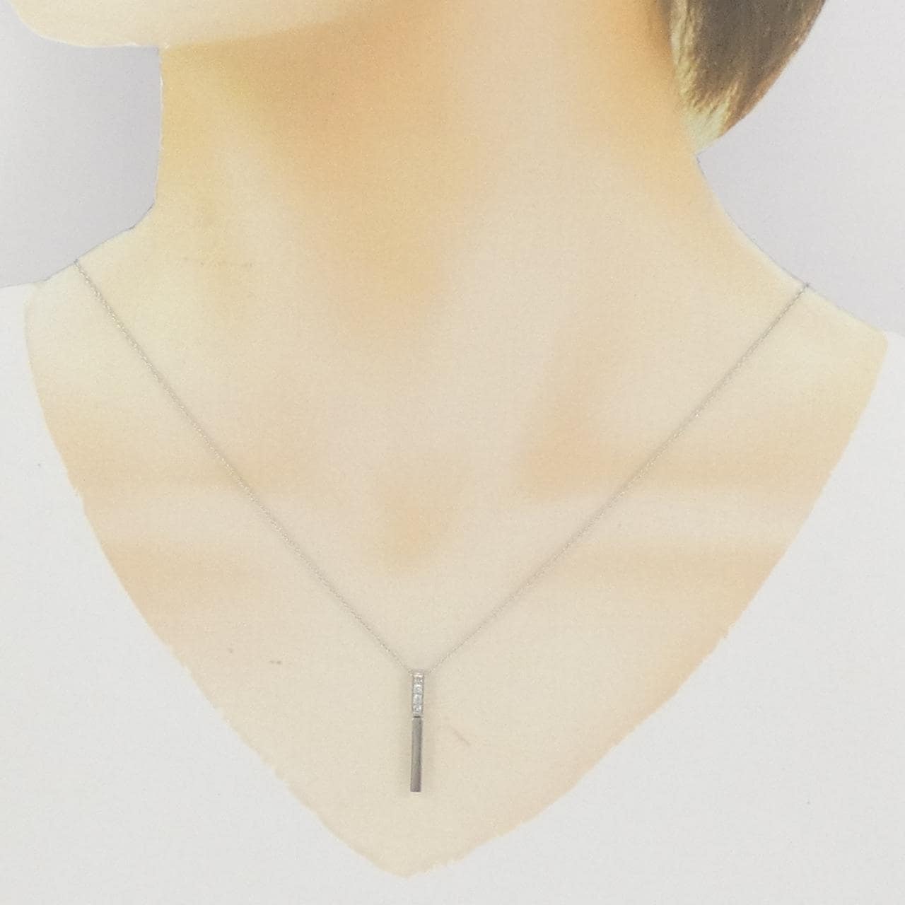 K18WG ダイヤモンド ネックレス 0.06CT