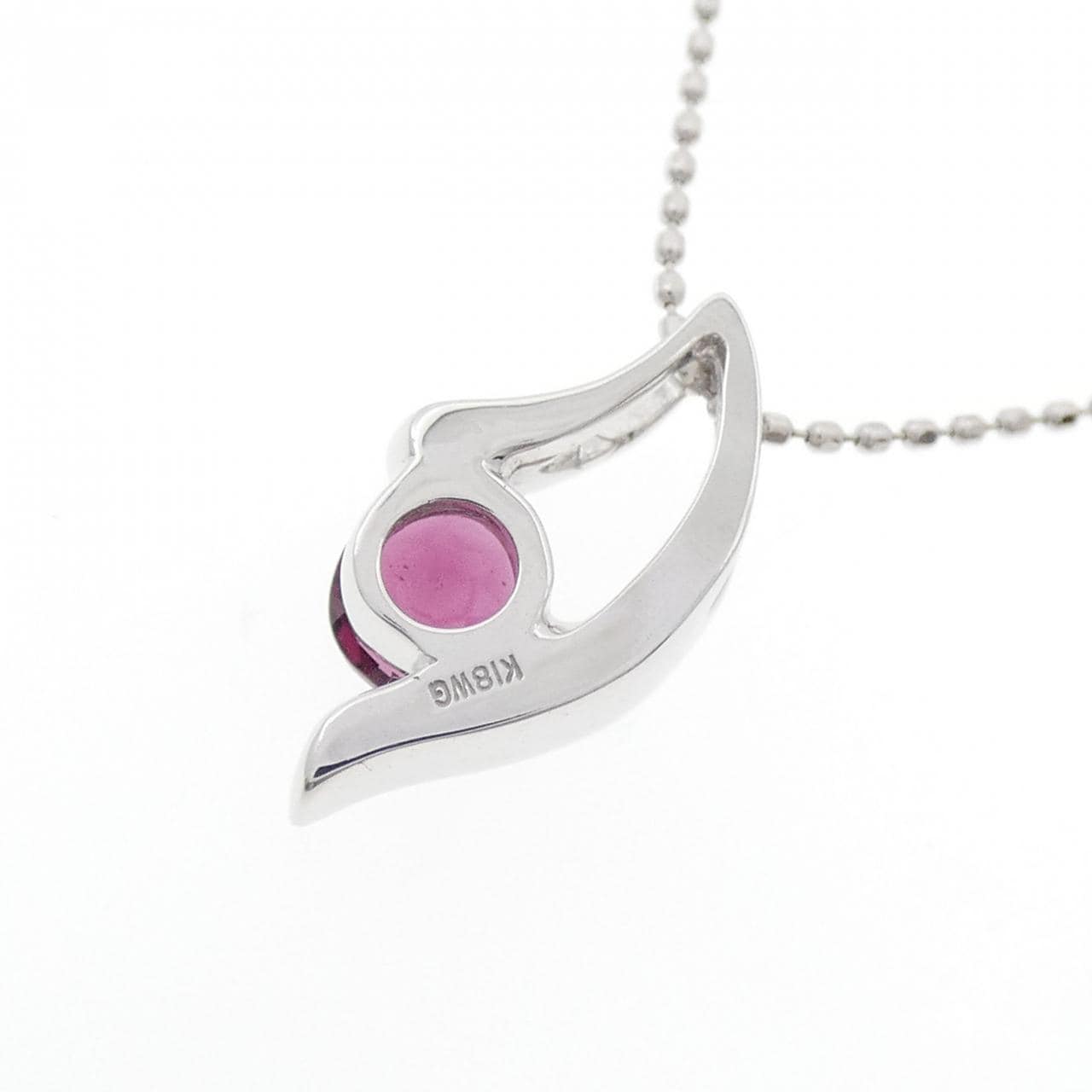 K18WG ガーネット ネックレス