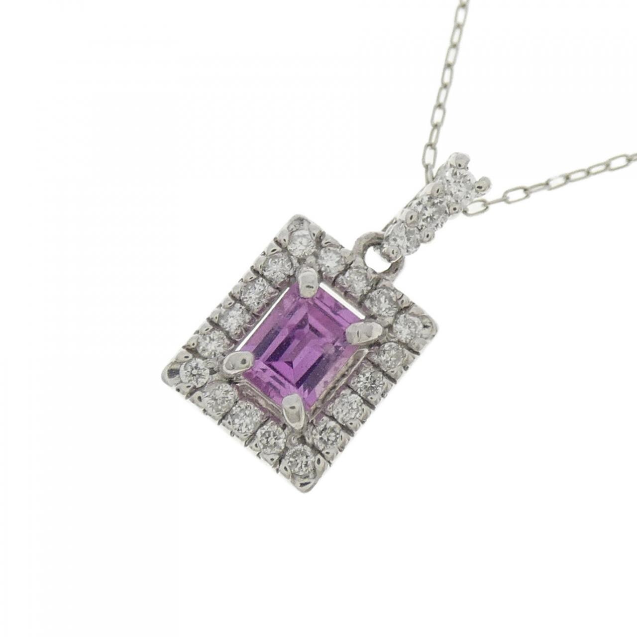 【新品】PT900/PT850 サファイヤ ネックレス 0.25CT