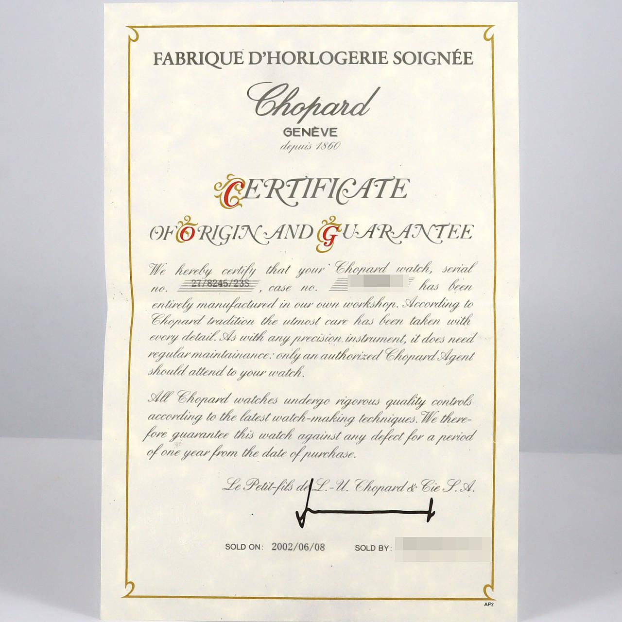 【ノーメンテナンス還元価格】ショパール ハッピースポーツ･2P&1F 27/8245/23S SS クォーツ