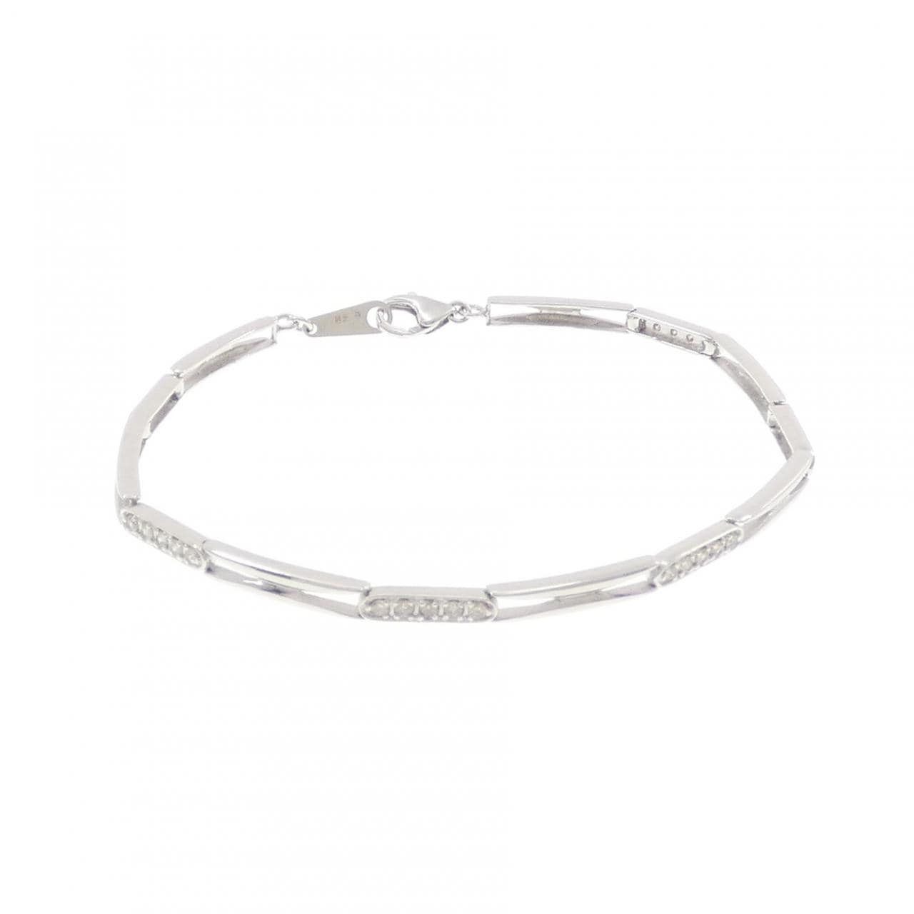 K18WG ダイヤモンド ブレスレット 0.40CT