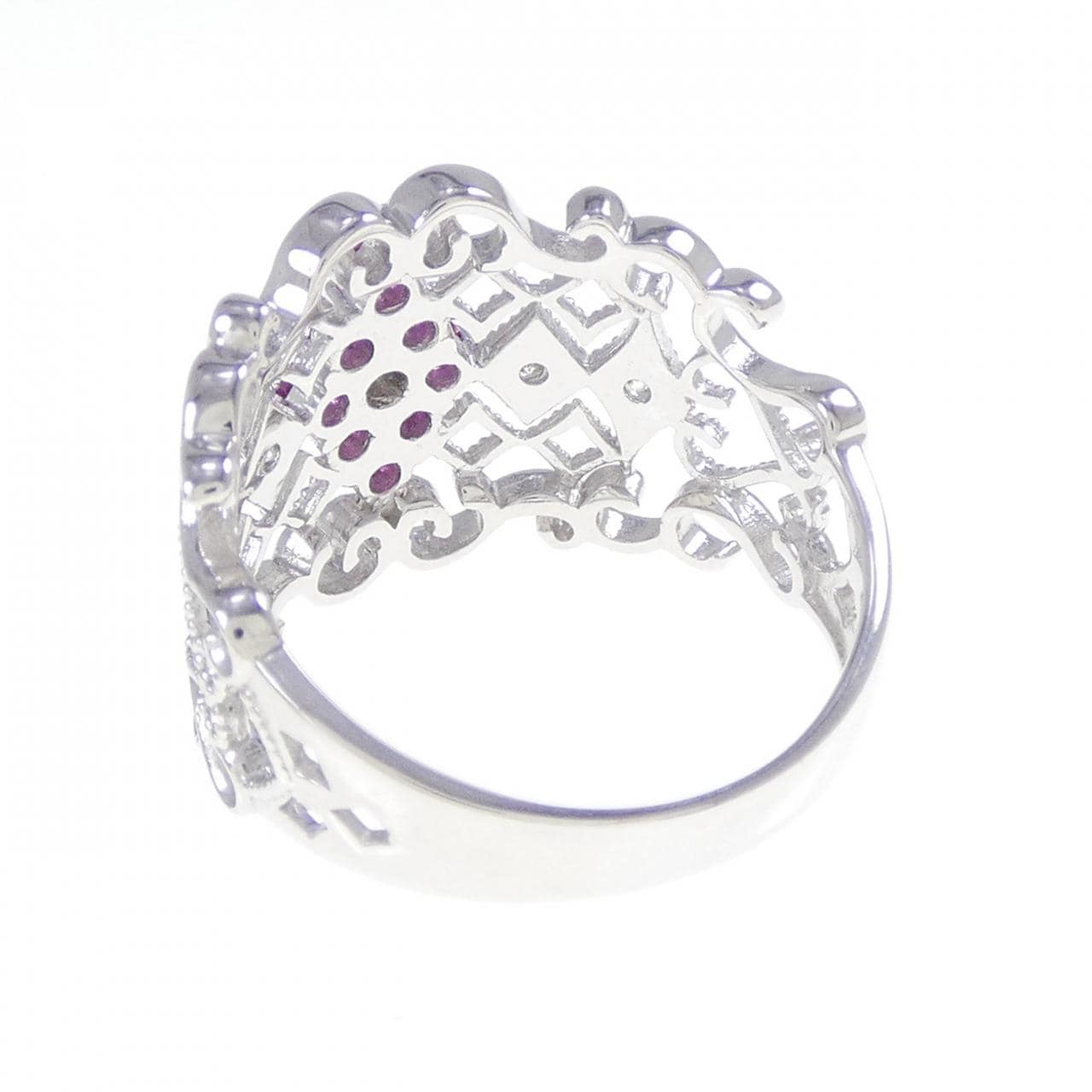 K18WG サファイヤ リング 0.35CT