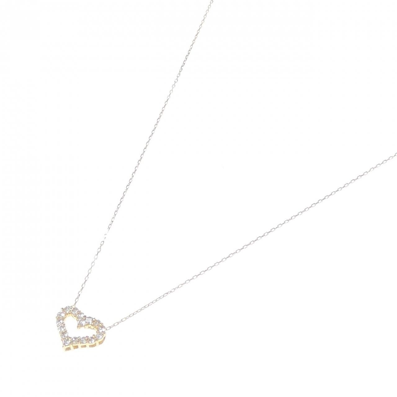 【新品】K18YG ハート ダイヤモンド ネックレス 0.20CT