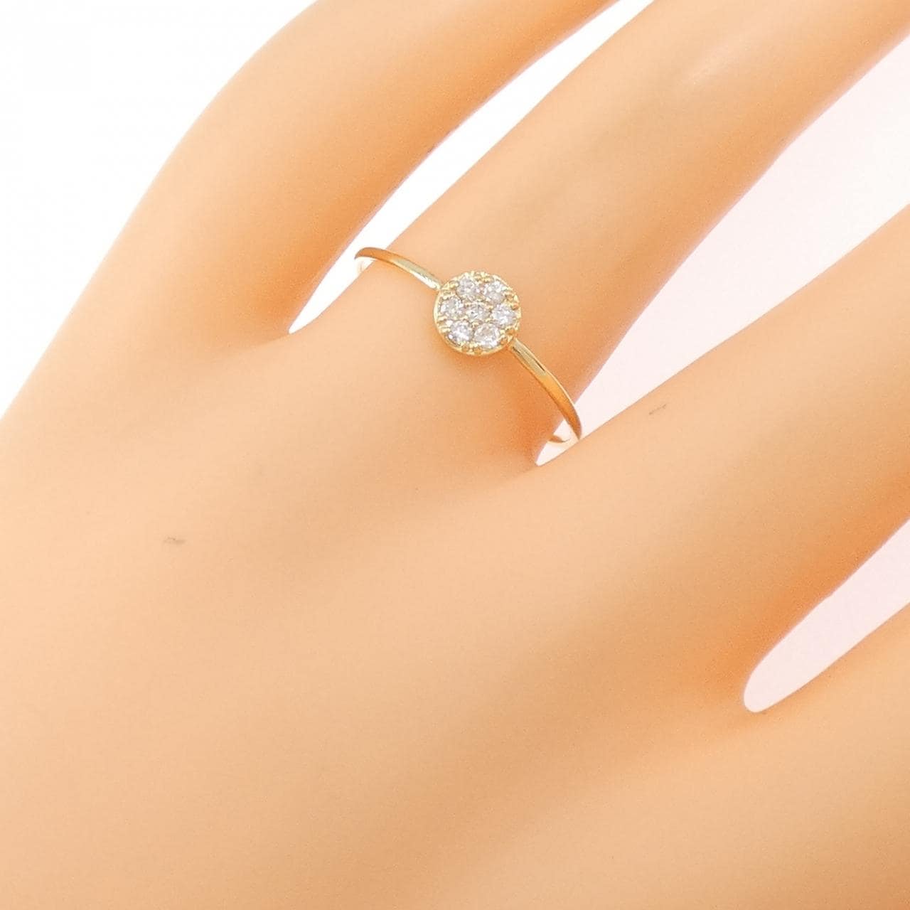 【リメイク】K18YG ダイヤモンド リング 0.10CT