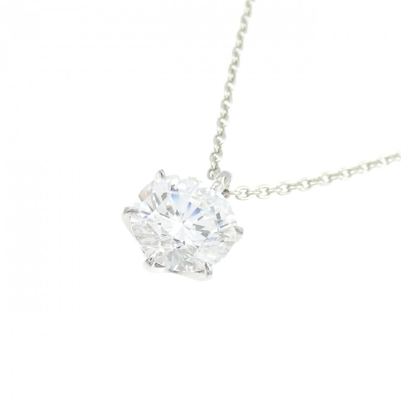 【リメイク】PT900/PT850 ダイヤモンド ネックレス 1.030CT D SI1 VG