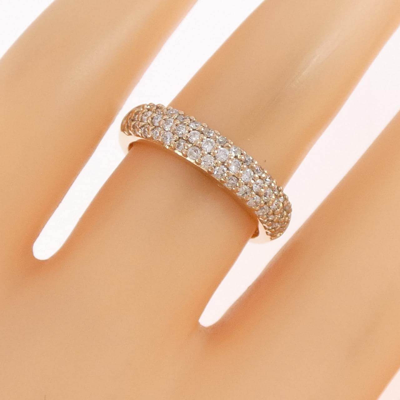 K18PG パヴェ ダイヤモンド リング 0.49CT