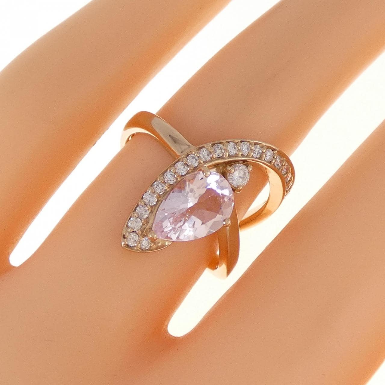 K18PG Morganite Ring 1.13CT