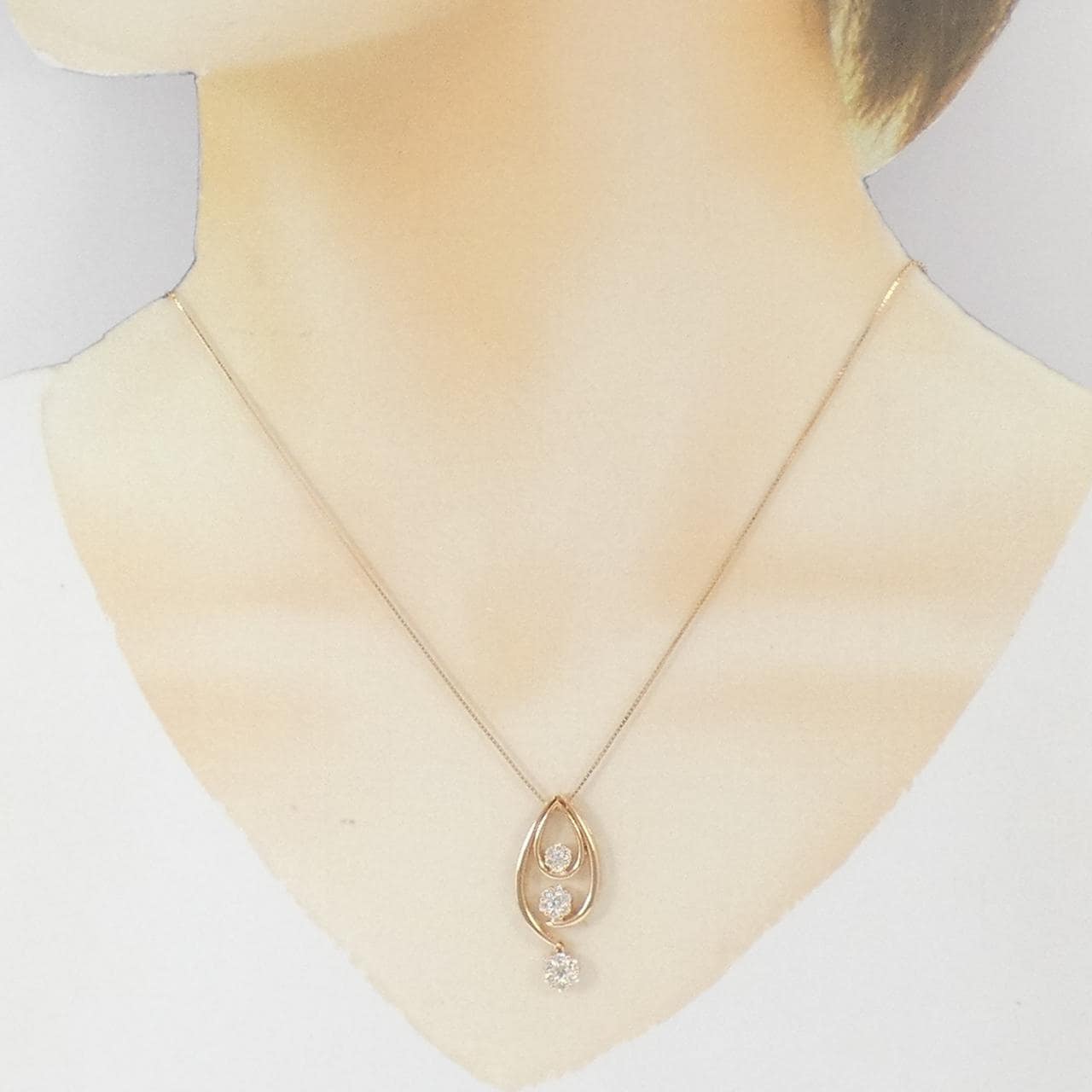 K18PG 2WAY ダイヤモンド ネックレス 0.50CT