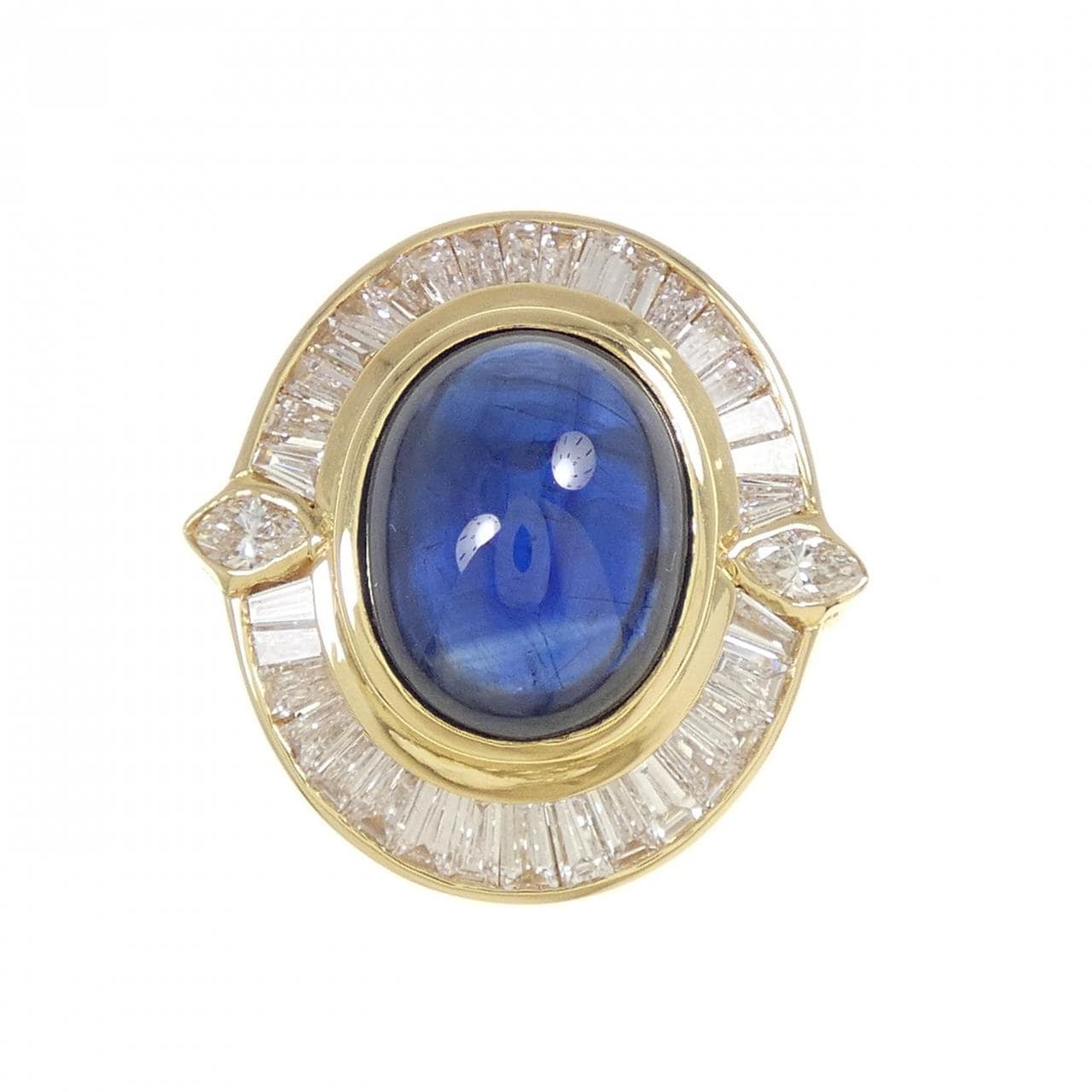 K18YG サファイヤ リング 7.74CT