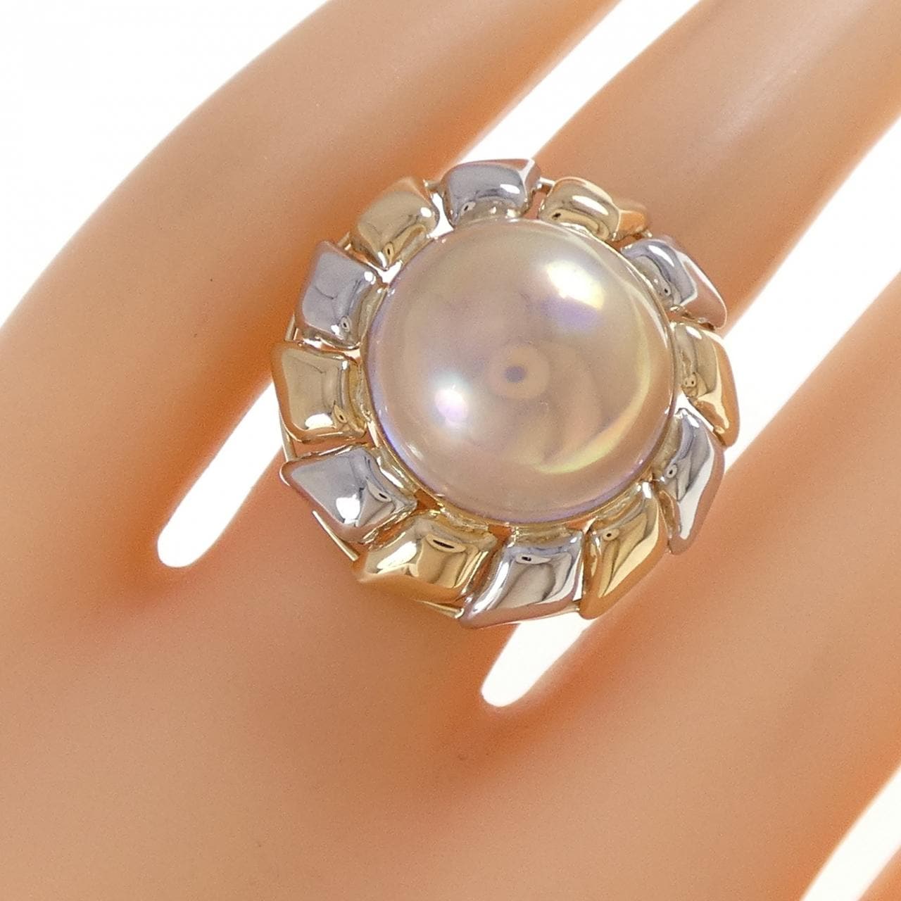 K18YG/PT900 マベパール リング