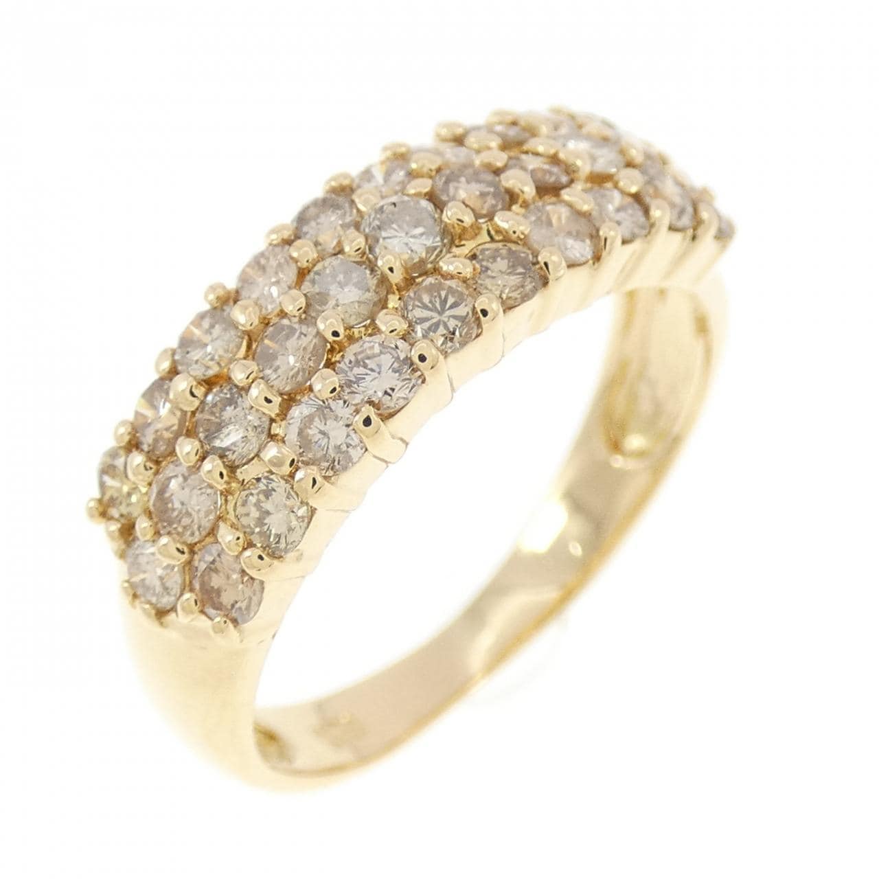 K18YG パヴェ ダイヤモンド リング