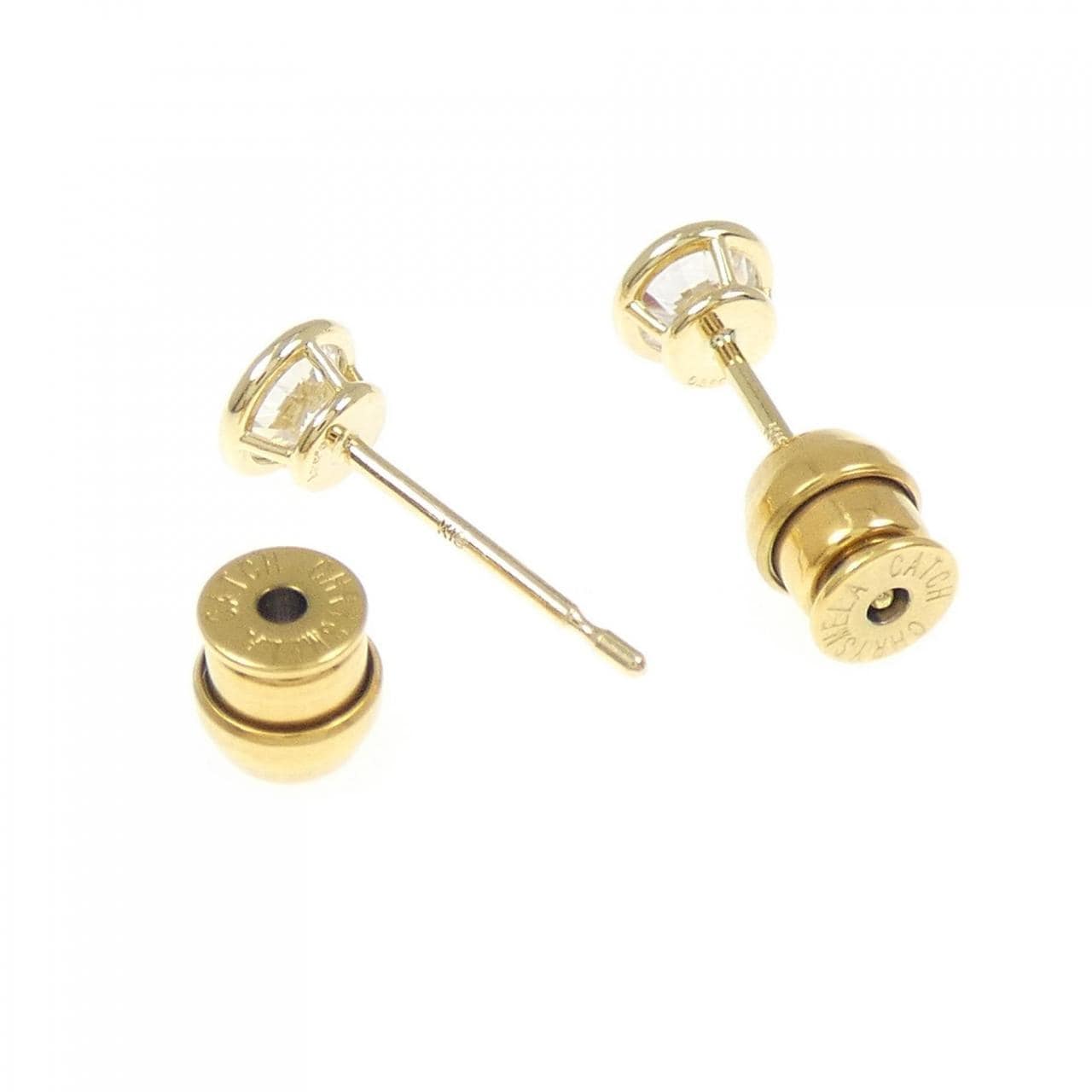 【リメイク】K18YG/ST ダイヤモンド ピアス 0.327CT 0.366CT G I1 Good