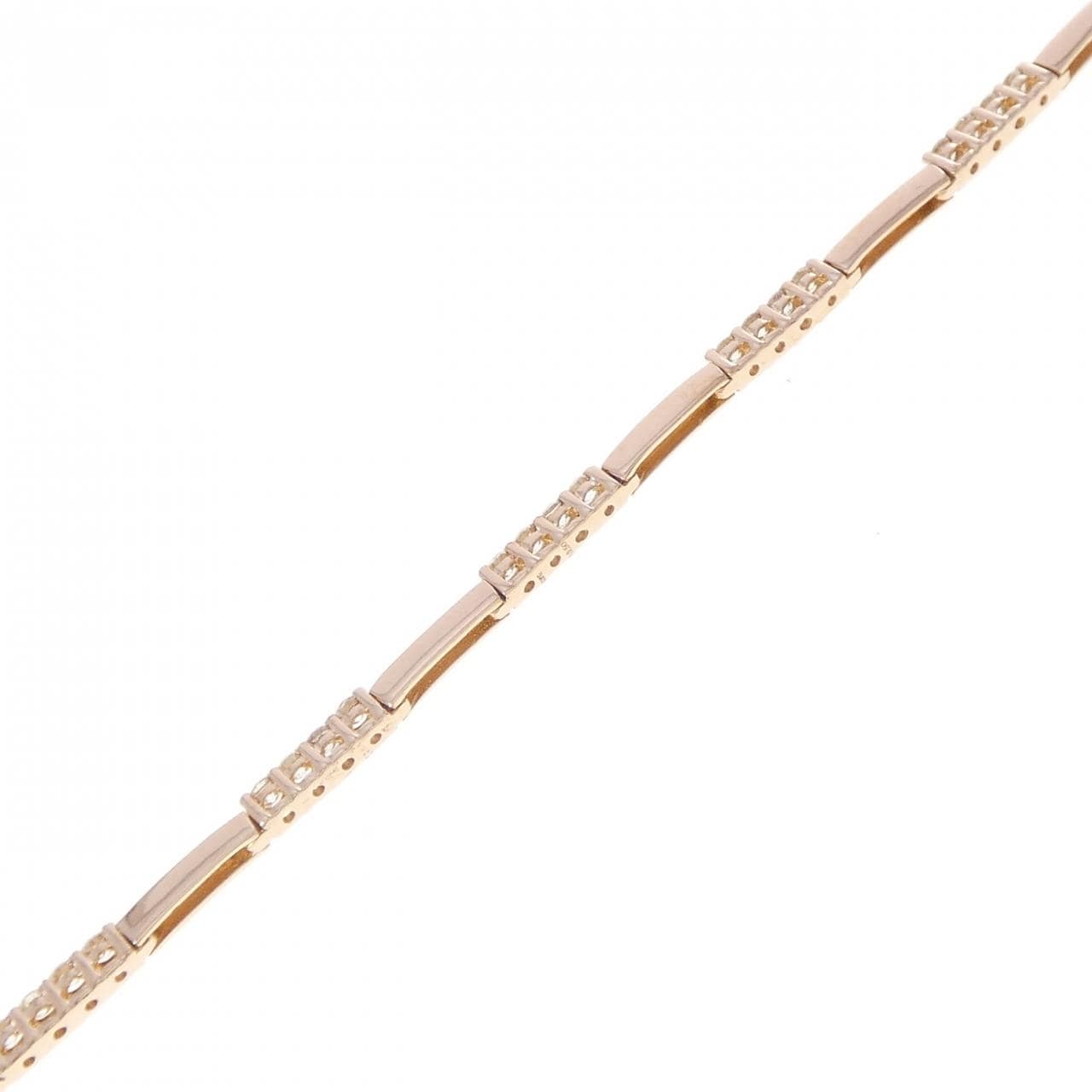 K18PG ダイヤモンド ブレスレット 0.50CT