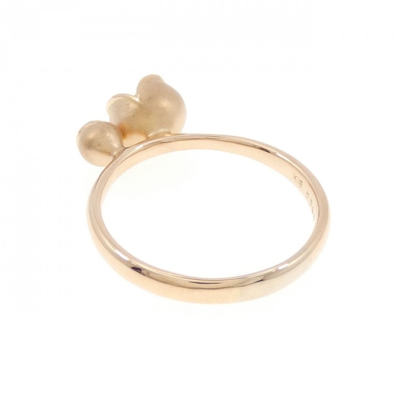 K18PG フラワー ダイヤモンド リング 0.096CT