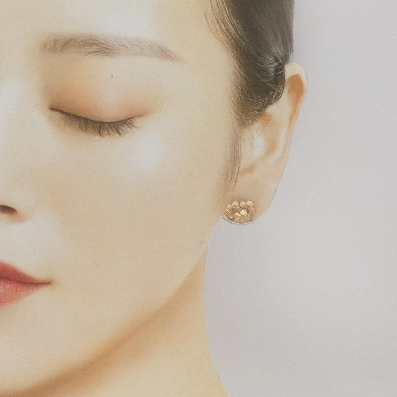 K18PG フラワー ピアス