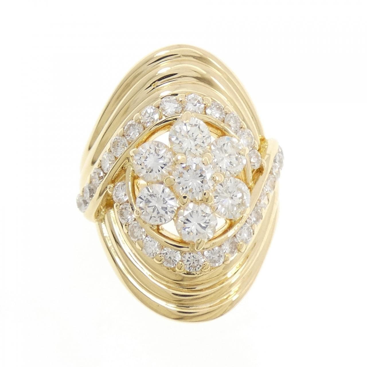 K18YG ダイヤモンド リング 2.01CT