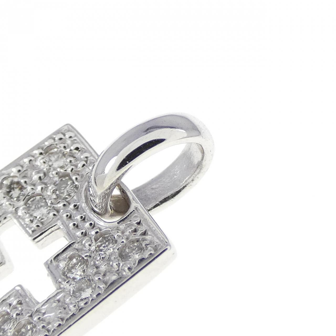 K18WG 十字架鑽石吊墜 0.21CT