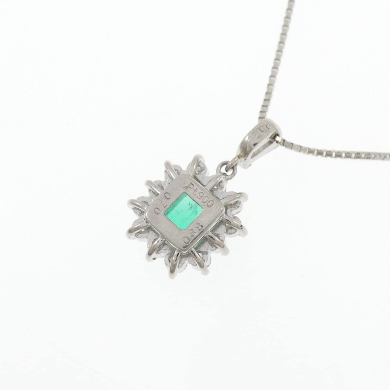 PT900/PT850 エメラルド ネックレス 0.70CT