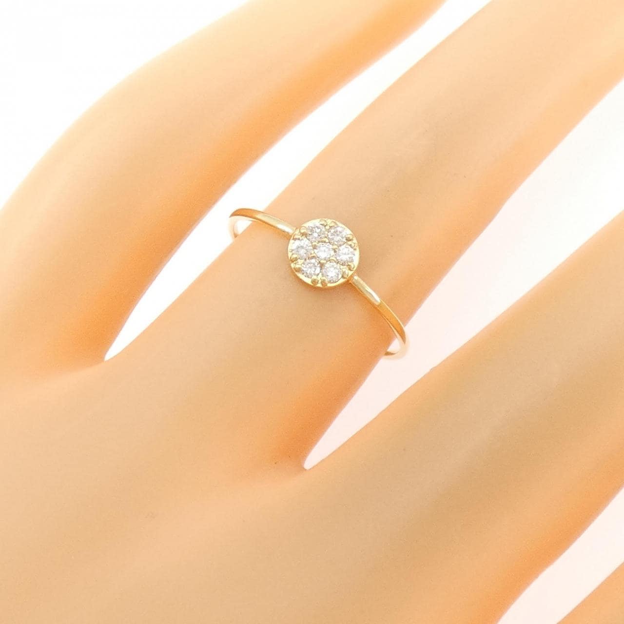 【リメイク】K18YG ダイヤモンド リング 0.10CT