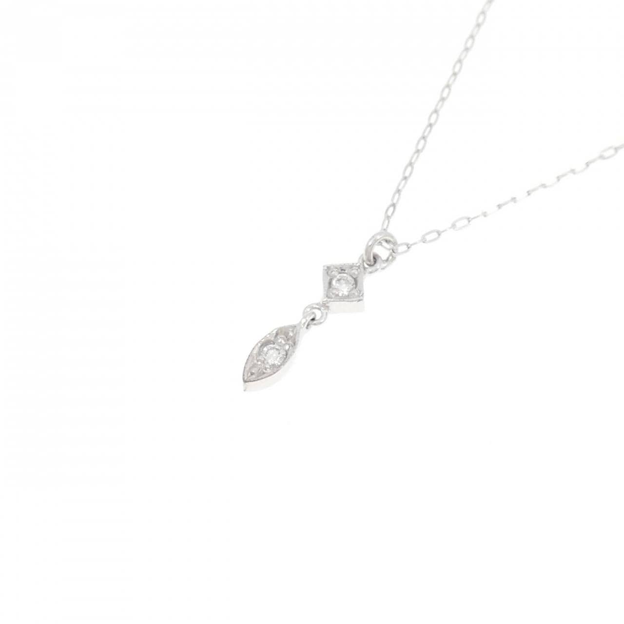 K18WG ダイヤモンド ネックレス 0.03CT