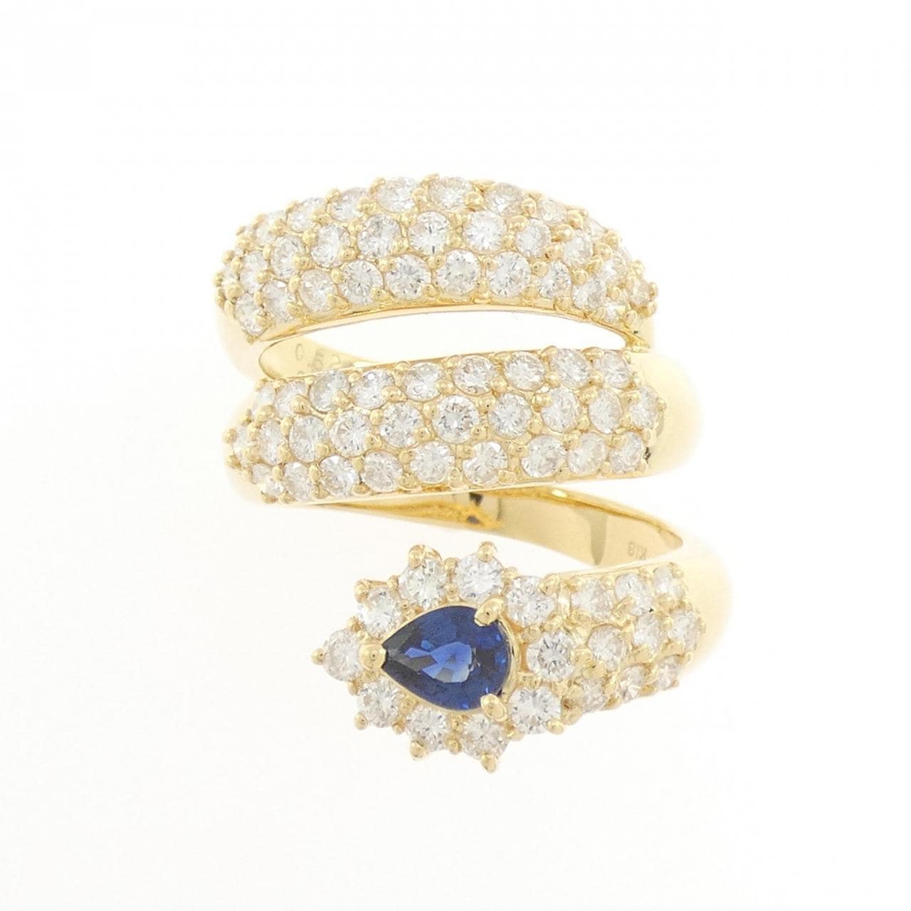 K18YG サファイヤ リング 0.523CT